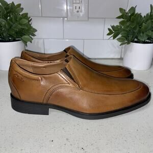 Clarks Men's US 7.5 Whiddon Plain Loafer, Dark Tan